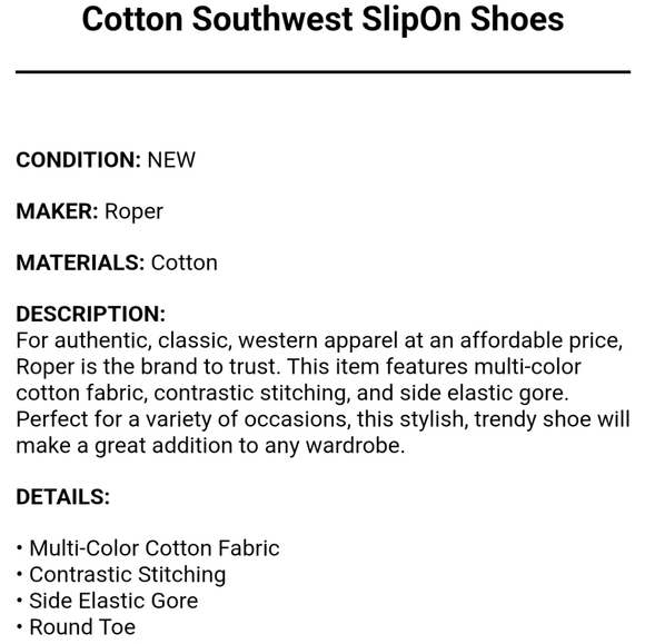 Roper Liza multi color Southwest driving shoe size 6.5 - Picture 5 of 8